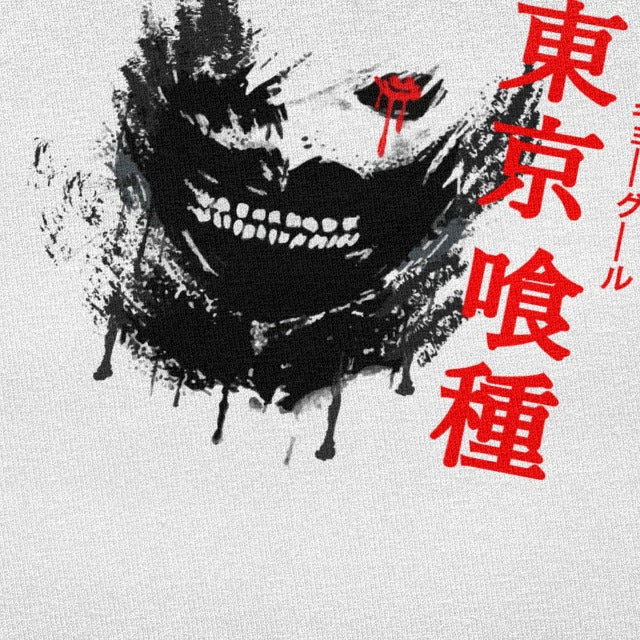 T-Shirt Manga Tokyo Ghoul Kakugan Floqué Adulte Homme Femme Courtes Manches