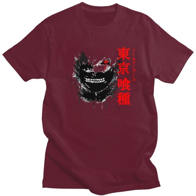 T-Shirt Manga Tokyo Ghoul Kakugan Floqué Adulte Homme Femme Courtes Manches