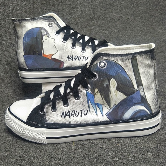 Itachi &amp; Sasuke Converse Zapatos Cerrados Naruto Zapatillas Zapatillas Zapatillas Hombre Mujer Adultos