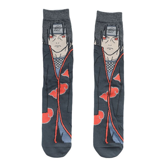 Itachi Akatsuki Original calcetines altos hombres mujeres adulto Manga Naruto