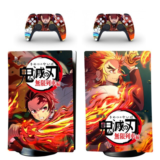 Sticker PS5 Demon Slayer Tanjiro &amp; Kyōjurō