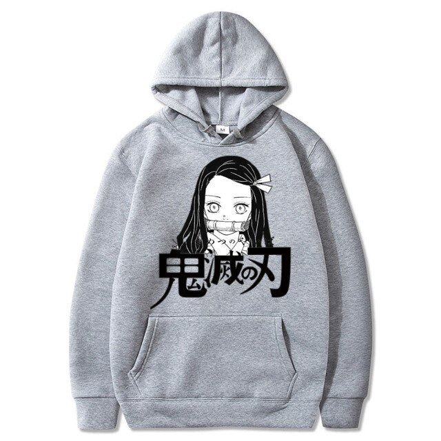 Manga Demon Slayer Nezuko Sudadera con capucha Adulto Hombres Mujeres Mangas largas