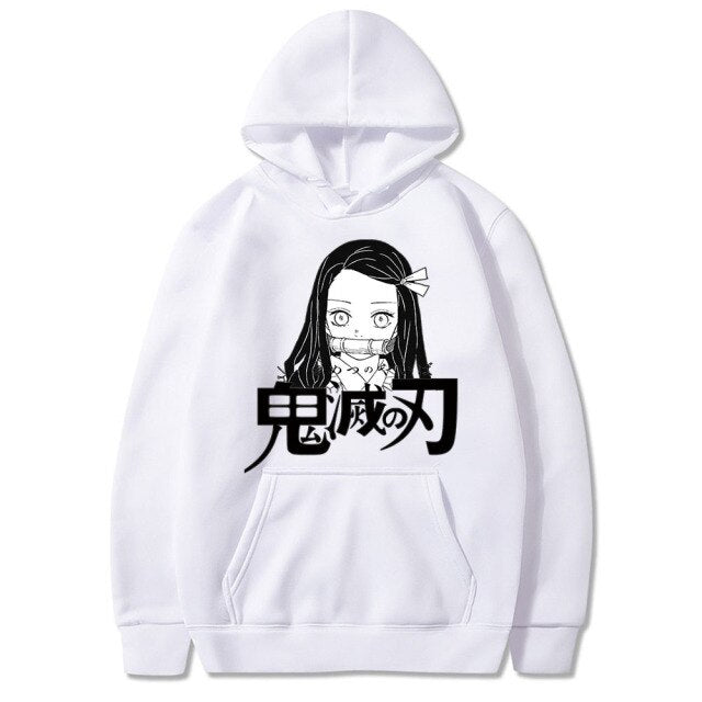 Manga Demon Slayer Nezuko Sudadera con capucha Adulto Hombres Mujeres Mangas largas