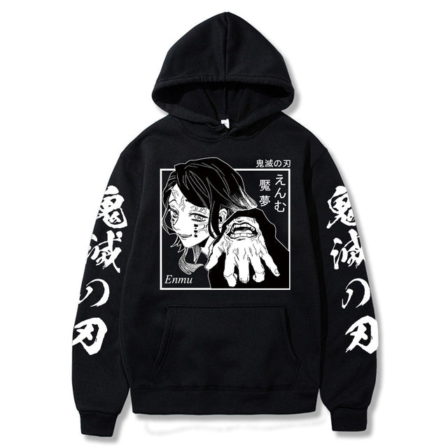 Sweat à Capuche Demon Slayer Enmu noir