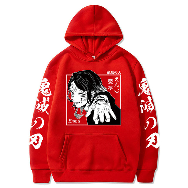 Sweat à Capuche Demon Slayer Enmu rouge