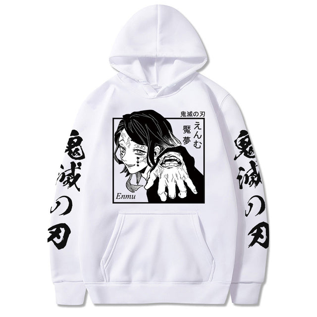 Demon Slayer Enmu Sudadera con capucha Adulto Hombres Mujeres Manga Larga