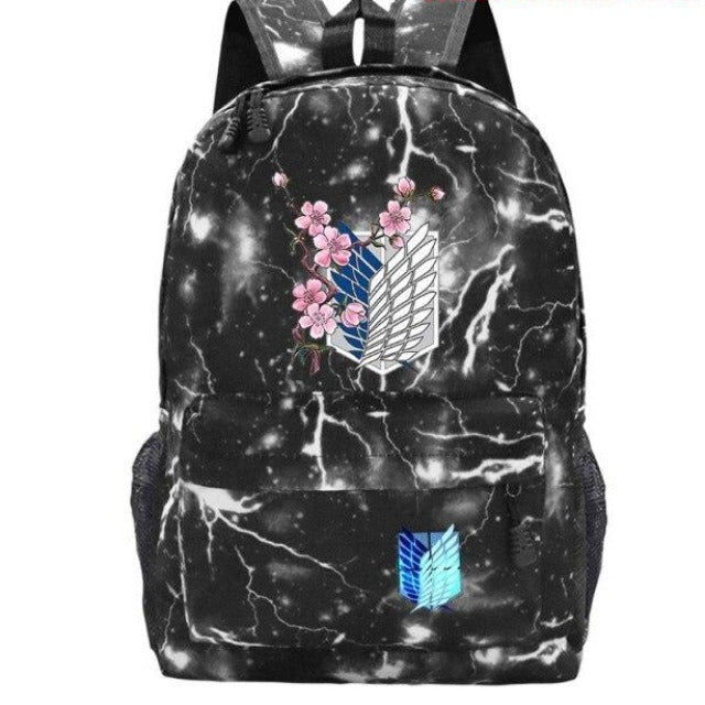 Cartable Ailes de la Liberté Fleures Attack On Titan Sac À Dos
