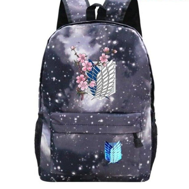 Cartable Ailes de la Liberté Fleures Attack On Titan Sac À Dos