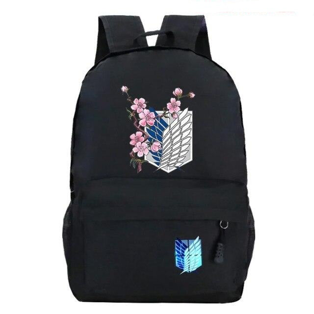 Cartable Ailes de la Liberté Fleures Attack On Titan Sac À Dos