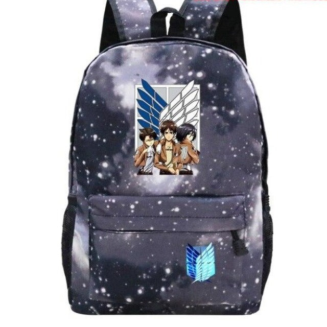 Cartable Eren Mikasa Levi Attaque des Titans Sac À Dos