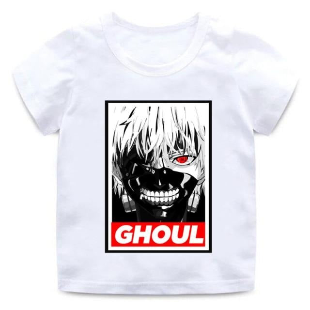 T-Shirt Enfant Tokyo Ghoul Masque BLANC