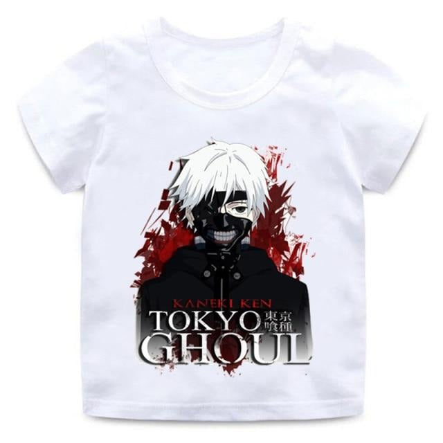 T-Shirt Enfant Tokyo Ghoul Kaneki BLANC