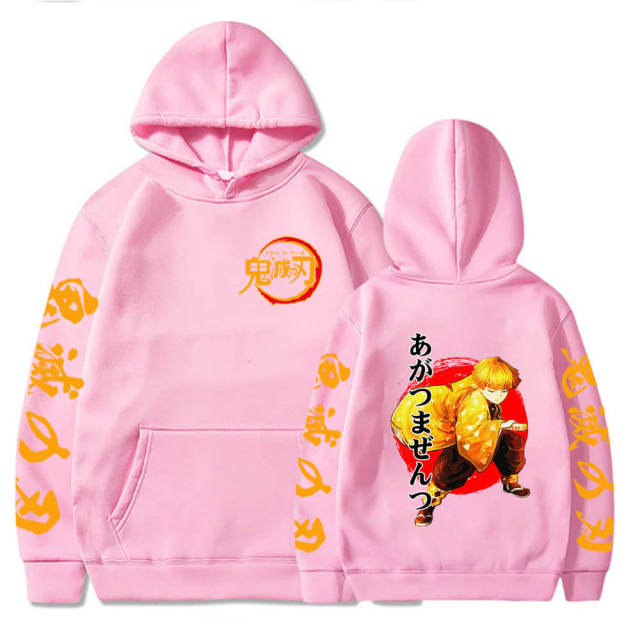 Pull Zenitsu Souffle de la Foudre rose