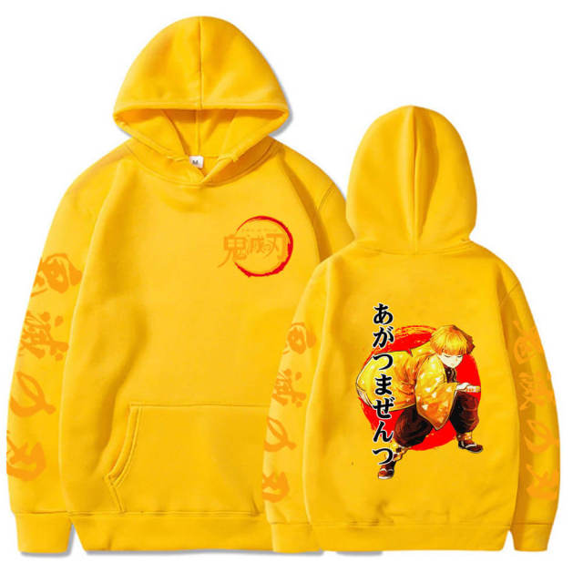 Pull Zenitsu Souffle de la Foudre Adulte Homme Femme Manches Longues