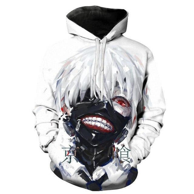 Sweatshirt Enfant Tokyo Ghoul Pull Garçon Fille BLANC