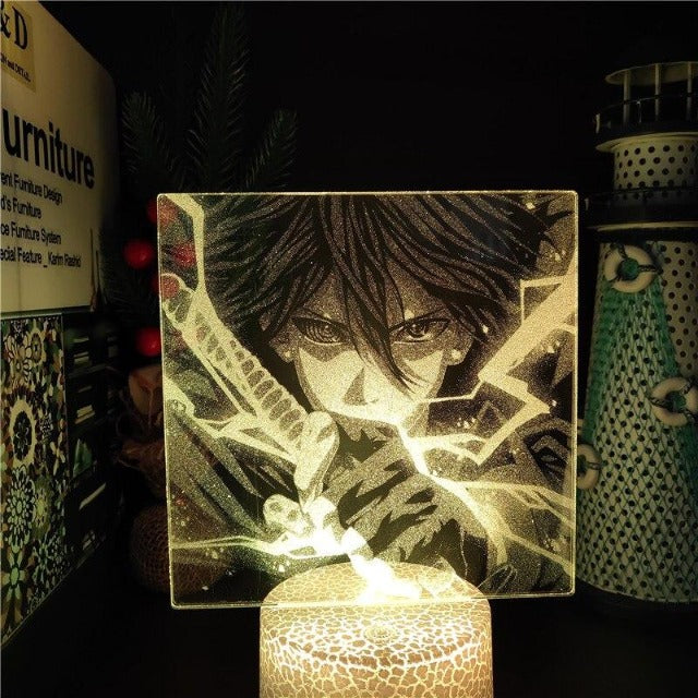 Lampe Sasuke Uchiha 3D Led Neon À Poser De Chevet ou Bureau Déco Manga