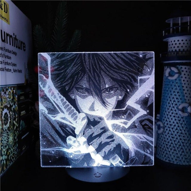 Lampe Sasuke Uchiwa 3D Led Neon À Poser De Chevet ou Bureau Déco Manga