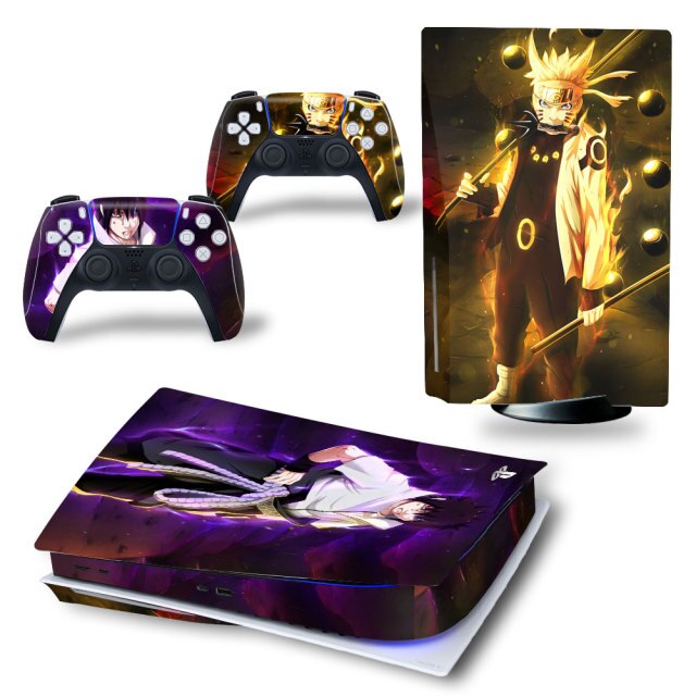 Adesivo PS5 &quot;Naruto e Sasuke&quot; Console e controller Naruto