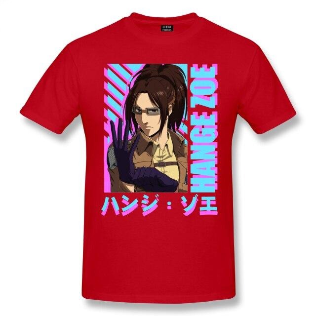 T-shirt Hange Zoe Attaque des Titans Floqué Adulte Homme Femme Courtes Manches Manga