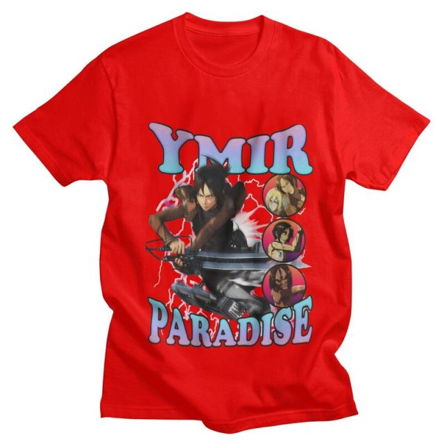 T-shirt Ymir Attaque des Titans Floqué Adulte Homme Femme Courtes Manches Manga