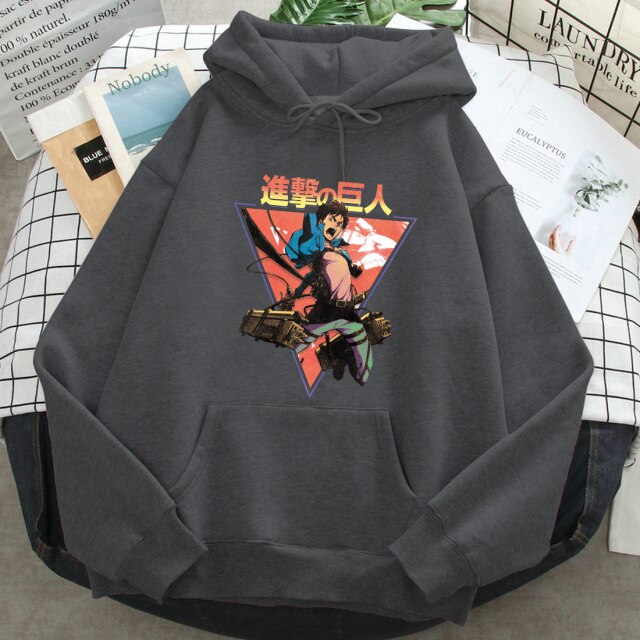 Hoodie Eren Jäger Attaque Des Titans gris