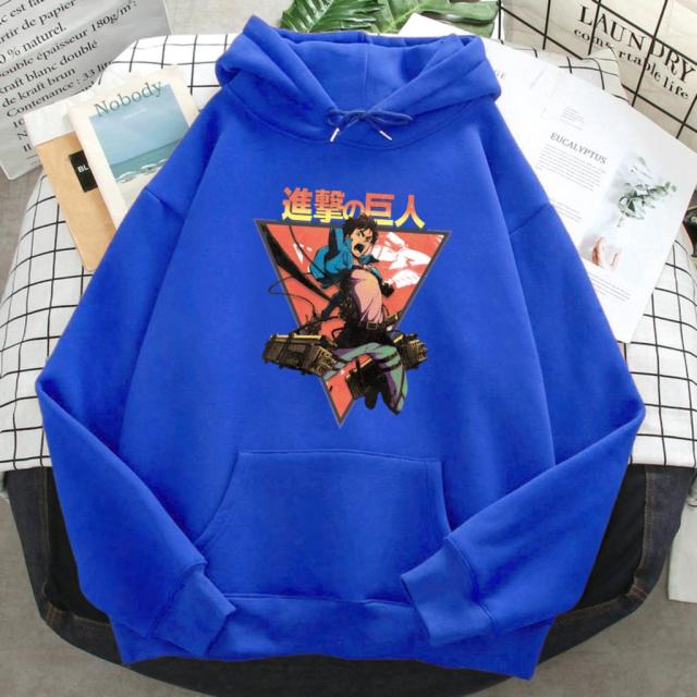 Hoodie Eren Jäger Attaque Des Titans bleu