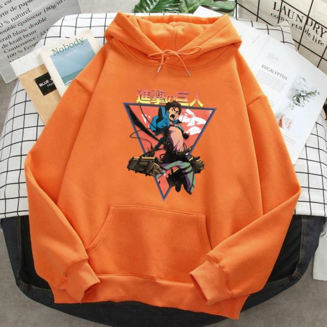 Hoodie Eren Jäger Attaque Des Titans orange