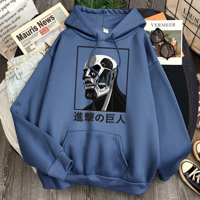 Colossal Titan Felpa con cappuccio Attack On Titan Adulto Uomo Donna Maniche lunghe Manga