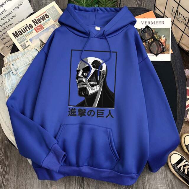 Colossal Titan Felpa con cappuccio Attack On Titan Adulto Uomo Donna Maniche lunghe Manga