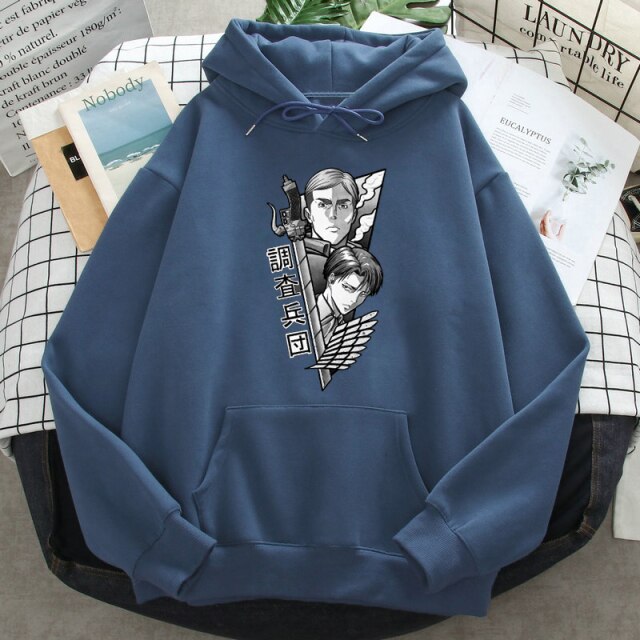 Sweat Erwin et Levi Attaque Des Titans Adulte Homme Femme Longues Manches Manga