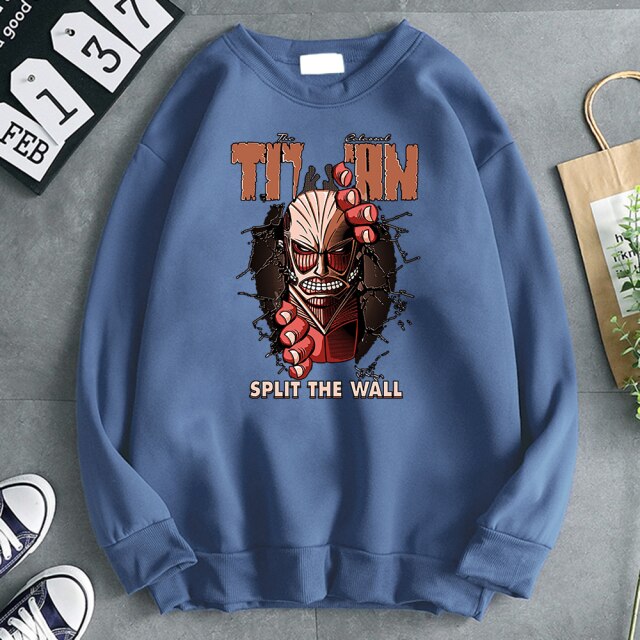 Pull Titan Colossal Attaque Des Titans bleu