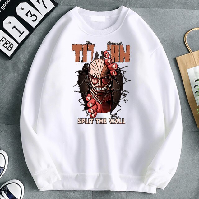 Pull Titan Colossal Attaque Des Titans blanc