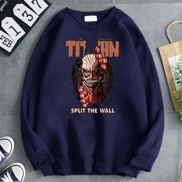 Pull Titan Colossal Attaque Des Titans Adulte Homme Femme Longues Manches Manga