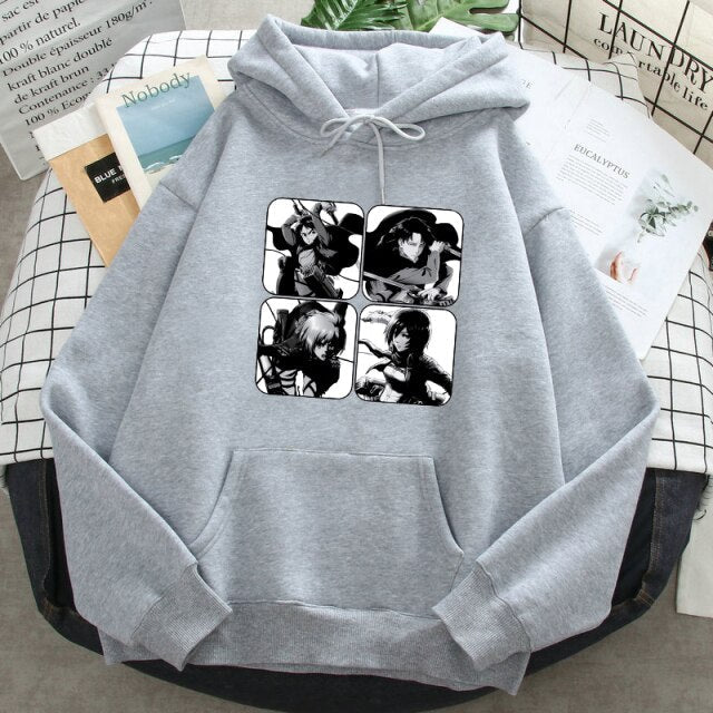 Sweat Armin Mikasa Eren Livai Attaque Des Titans gris