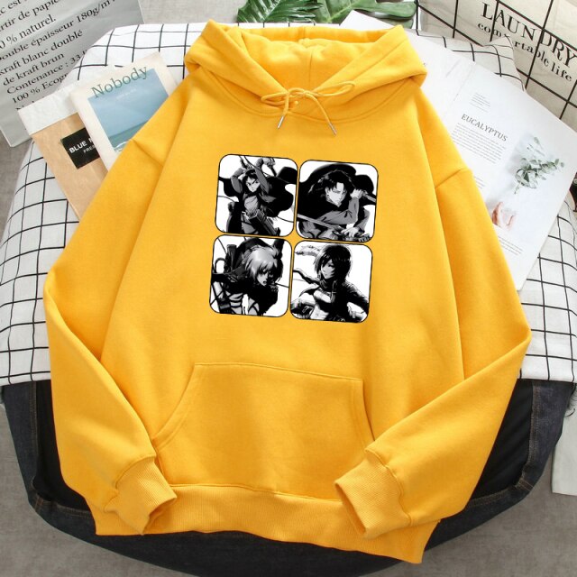 Sweat Armin Mikasa Eren Livai Attaque Des Titans jaune