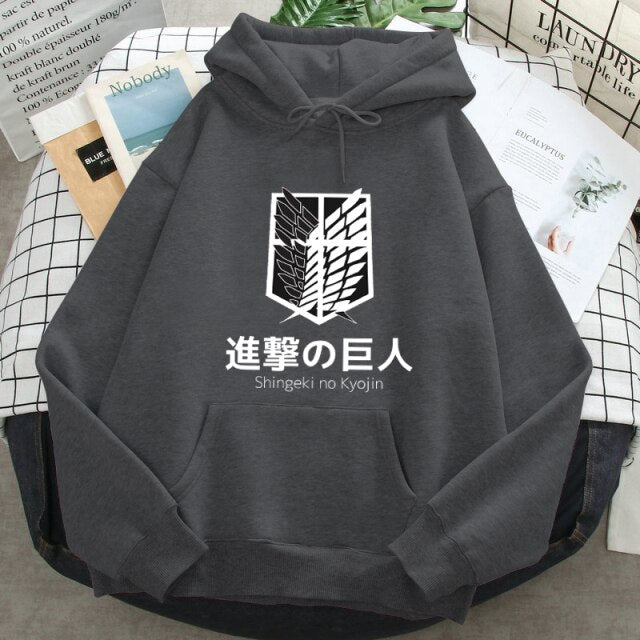 Sweat Shingeki no Kyojin Ailes de la Liberté gris