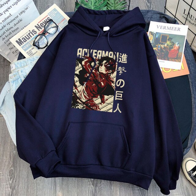 Sweat Levi Ackerman Attack On Titan Adulte Homme Femme Longues Manches Manga AOT