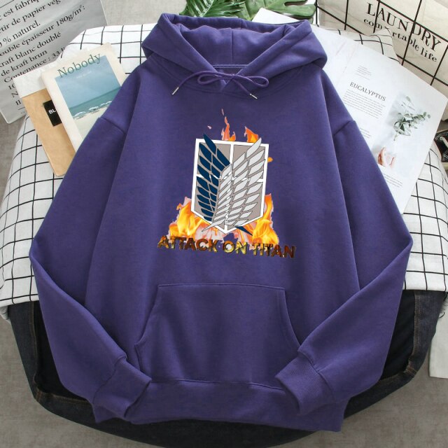 Sweat A Capuche Attaque Des Titans violet