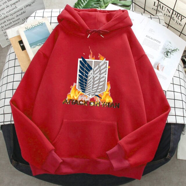 Sweat A Capuche Attaque Des Titans rouge