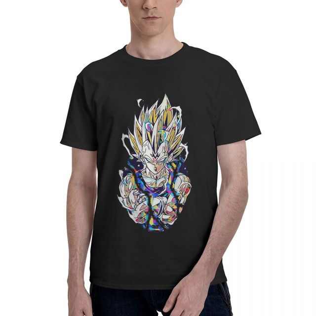 Majin Vegeta Dragon Ball Z Manga flocado adulto hombres mujeres camiseta de manga corta
