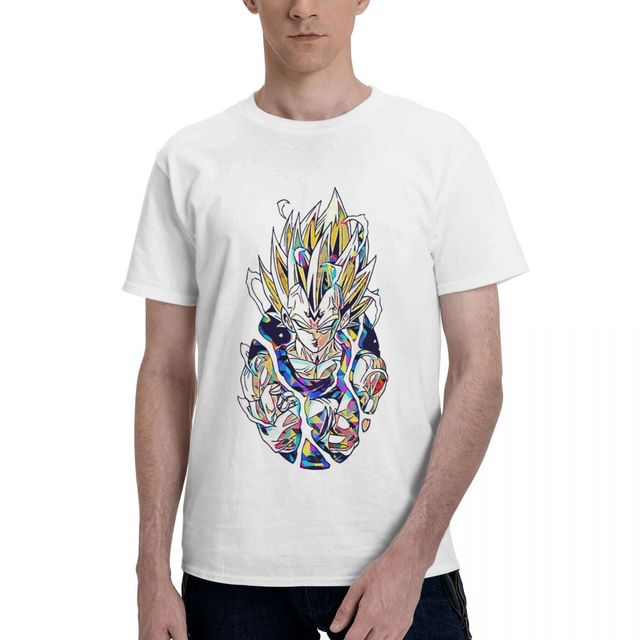 Majin Vegeta Dragon Ball Z Manga flocado adulto hombres mujeres camiseta de manga corta