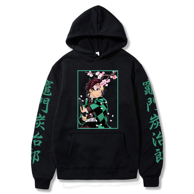 Demon Slayer Tanjiro Kamado Sudadera con capucha Adulto Hombres Mujeres Manga Larga