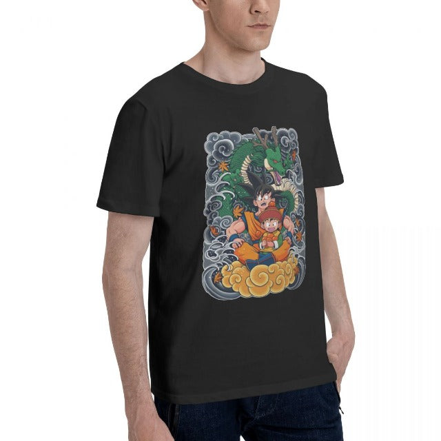 T-shirt Goku Gohan Dragon Ball Manga Floqué Adulte Homme Femme Courtes Manches