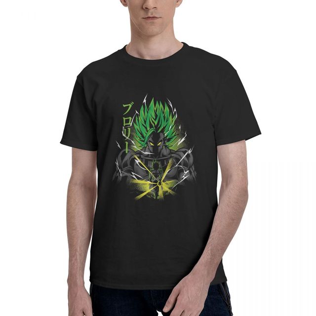 T-shirt Broly Dragon Ball Manga Floqué Adulte Homme Femme Courtes Manches