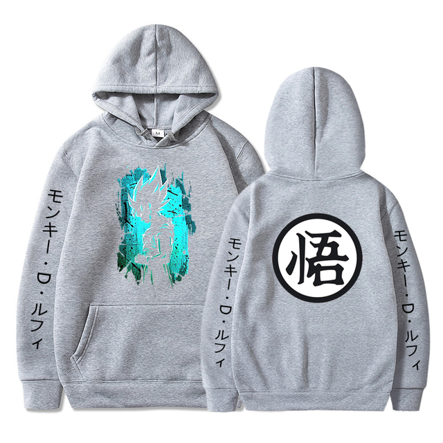 Sweat A Capuche Goku Ultra Instinct Manga Dragon Ball Z Adulte Homme Femme Longues Manches gris
