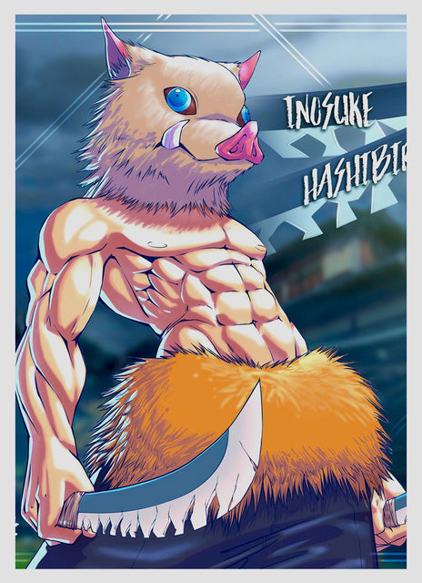 Poster Inosuke Demon Slayer
