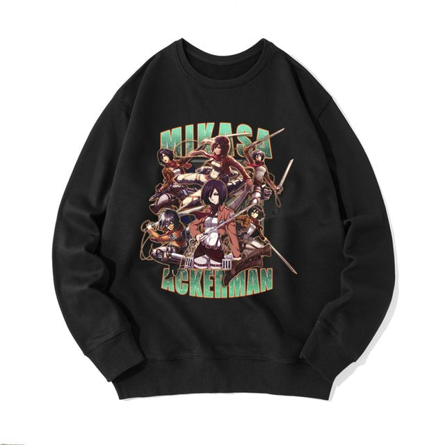 Sweat Mikasa Ackerman Attaque Des Titans Adulte Homme Femme Longues Manches Manga