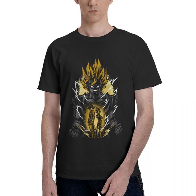 T-shirt Vegeto SSJ Dragon Ball Manga Floqué Adulte Homme Femme Courtes Manches