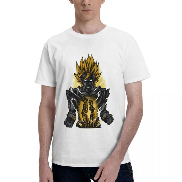 T-shirt Vegeto SSJ Dragon Ball Manga Floqué Adulte Homme Femme Courtes Manches