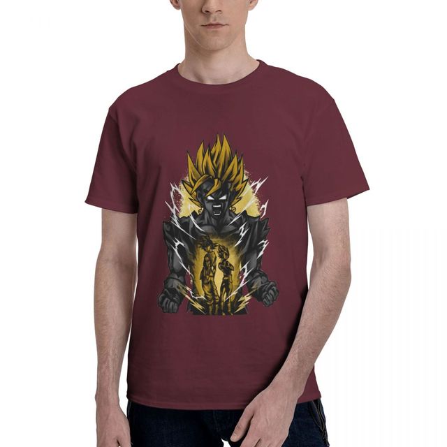 T-shirt Vegeto SSJ Dragon Ball Manga Floqué Adulte Homme Femme Courtes Manches